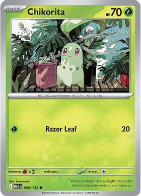 Chikorita 8 - ME01 Mega Evolution Reverse Holofoil