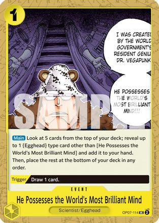 He Possesses the World's Most Brilliant Mind (Reprint) (OP07-114) Premium Booster -The Best- Vol. 2