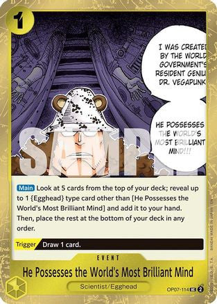 He Possesses the World's Most Brilliant Mind (Pirate Foil) (OP07-114) Premium Booster -The Best- Vol. 2 Foil