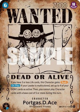 Portgas.D.Ace (119) (Wanted Poster) (OP13-119) Carrying On His Will Foil