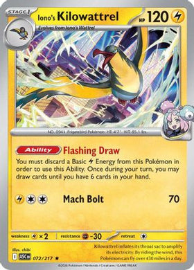 Iono's Kilowattrel 72 - ME Ascended Heroes Holofoil