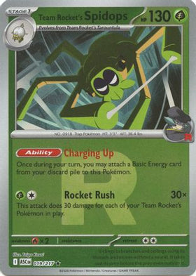 Team Rocket's Spidops (Team Rocket) 19 - ME Ascended Heroes Reverse Holofoil