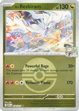 N's Reshiram (Poke Ball) 154 - ME Ascended Heroes Reverse Holofoil