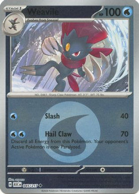 Weavile - 045/217 (Energy Symbol Pattern) 45 - ME Ascended Heroes Reverse Holofoil