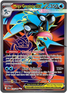 Mega Greninja ex - 100/086 100 - ME04 Chaos Rising Holofoil (LP)