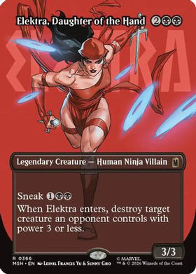 Elektra, Daughter of the Hand (Borderless) (366) (MSH-366) - Marvel Super Heroes Foil (LP)