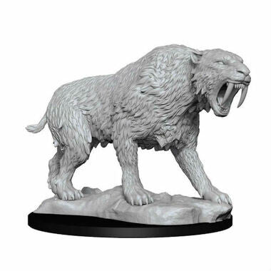 Wizkids Deep Cuts Unpainted Miniatures: Saber-Toothed Tiger (Wave 14)