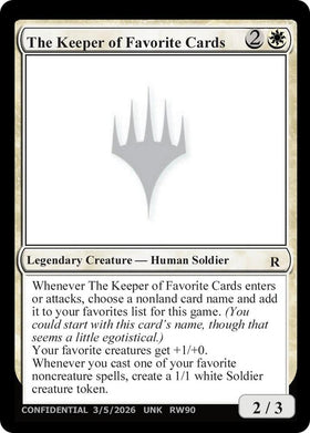 The Keeper of Favorite Cards (3/5/2026)