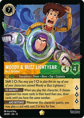 Woody & Buzz Lightyear - Best Buddies (28/204) - Attack of the Vine Cold Foil