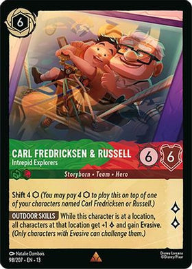 Carl Fredricksen & Russell - Intrepid Explorers (98/204) - Attack of the Vine Cold Foil