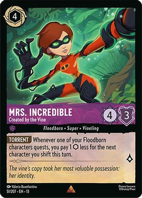 Mrs. Incredible - Created by the Vine (51/204) - Attack of the Vine Cold Foil