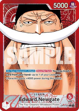 Edward.Newgate (001) (Alternate Art) (OP17-001) The World's Strongest Warriors Foil