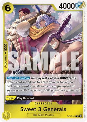 Sweet 3 Generals (OP17-114) The World's Strongest Warriors Foil