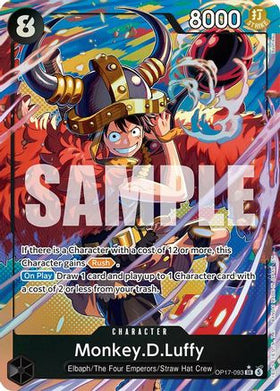 Monkey.D.Luffy (093) (Alternate Art) (OP17-093) The World's Strongest Warriors Foil