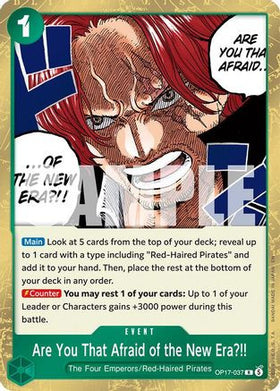 Are You That Afraid of the New Era?! (OP17-037) The World's Strongest Warriors Foil