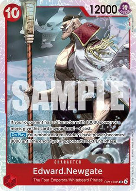 Edward.Newgate (005) (OP17-005) The World's Strongest Warriors Foil