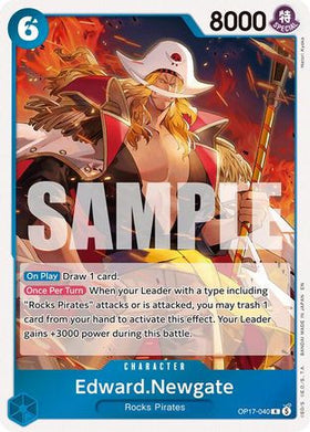 Edward.Newgate (040) (OP17-040) The World's Strongest Warriors Foil