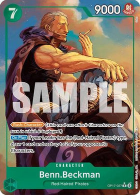 Benn.Beckman (Alternate Art) (OP17-027) The World's Strongest Warriors Foil