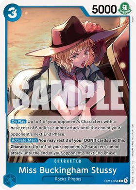 Miss Buckingham Stussy (OP17-054) The World's Strongest Warriors Foil
