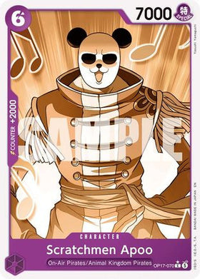 Scratchmen Apoo (Pandaman Art) (OP17-070) The World's Strongest Warriors Foil