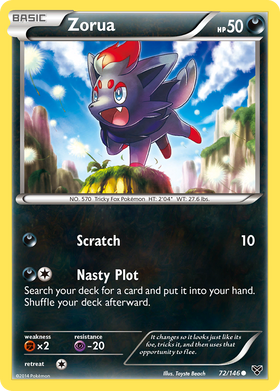 Zorua 72/146 - XY Reverse Holofoil (HP)