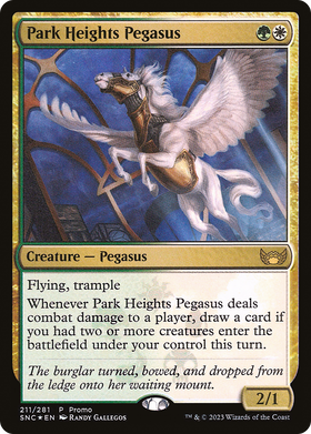 Park Heights Pegasus (MEDIA-211) - Streets of New Capenna Promos Foil