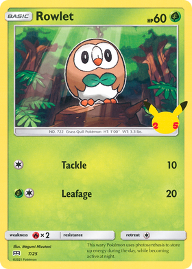 Rowlet 7/25 - McDonalds Collection 2021 Holofoil (HP)