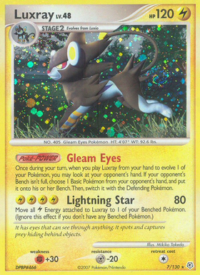 Luxray 7/130 - Diamond Pearl Holofoil (HP)