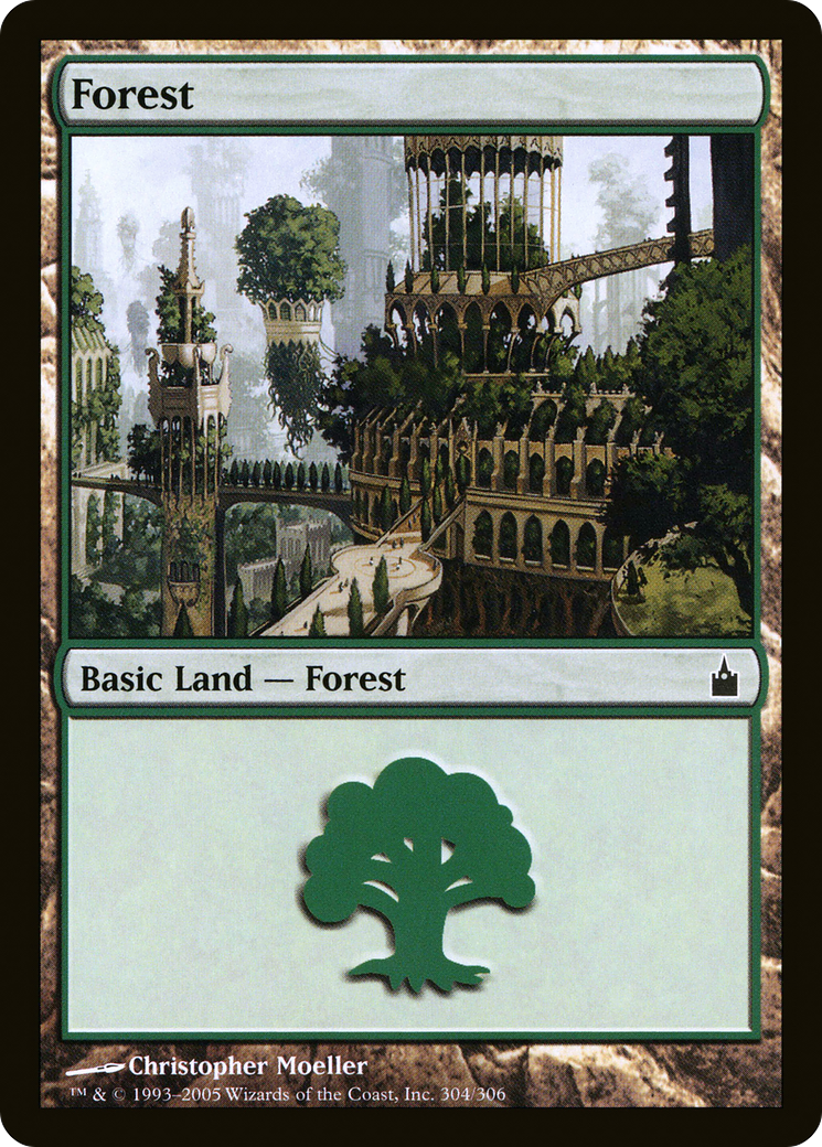 Forest (RAV-304) - Ravnica: City of Guilds Foil