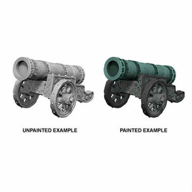 Wizkids Deep Cuts Unpainted Miniatures - Large Cannon (Wave 12.5)