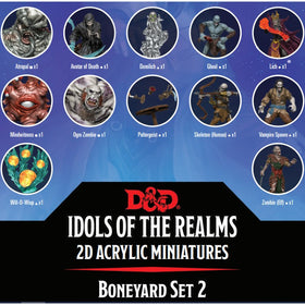 Dungeons & Dragons: Idols of the Realms - Boneyard 2D Acrylic Miniatures Set 2