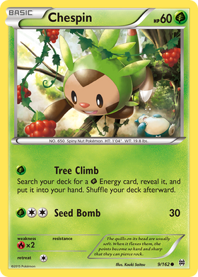 Chespin 9/162 - BREAKthrough Reverse Holofoil (MP)