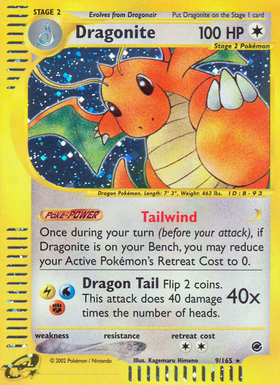 Dragonite 9/165 - Expedition Base Set Holofoil (HP)