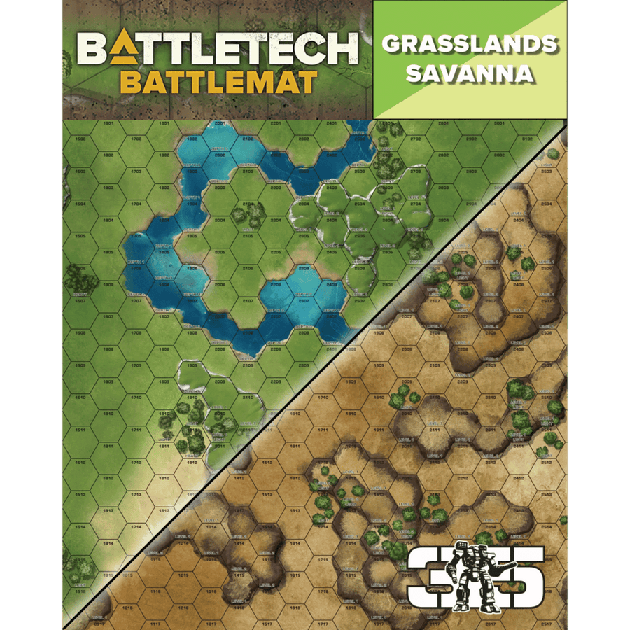 Battletech: Battlemat - Savanna / Grasslands D