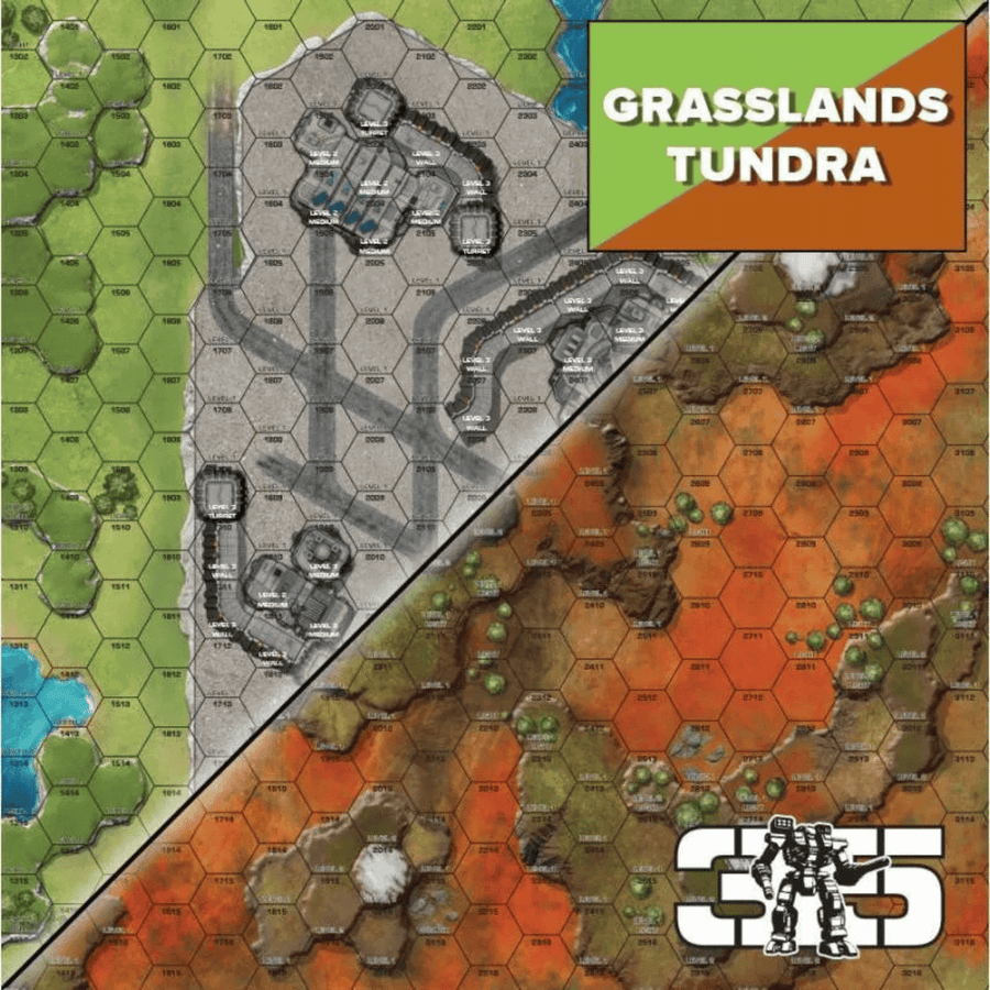 Battletech: Battlemat - Tundra / Grasslands E
