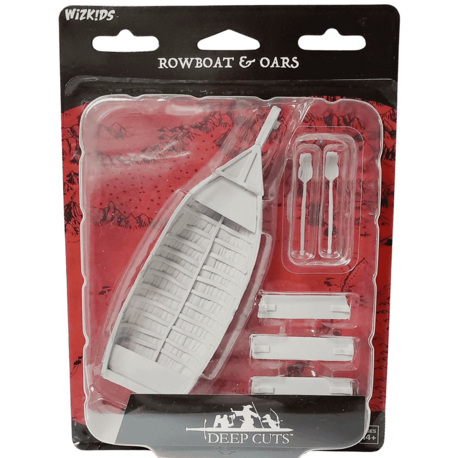 Wizkids Deep Cuts Unpainted Miniatures: Rowboat & Oars (Wave 18)
