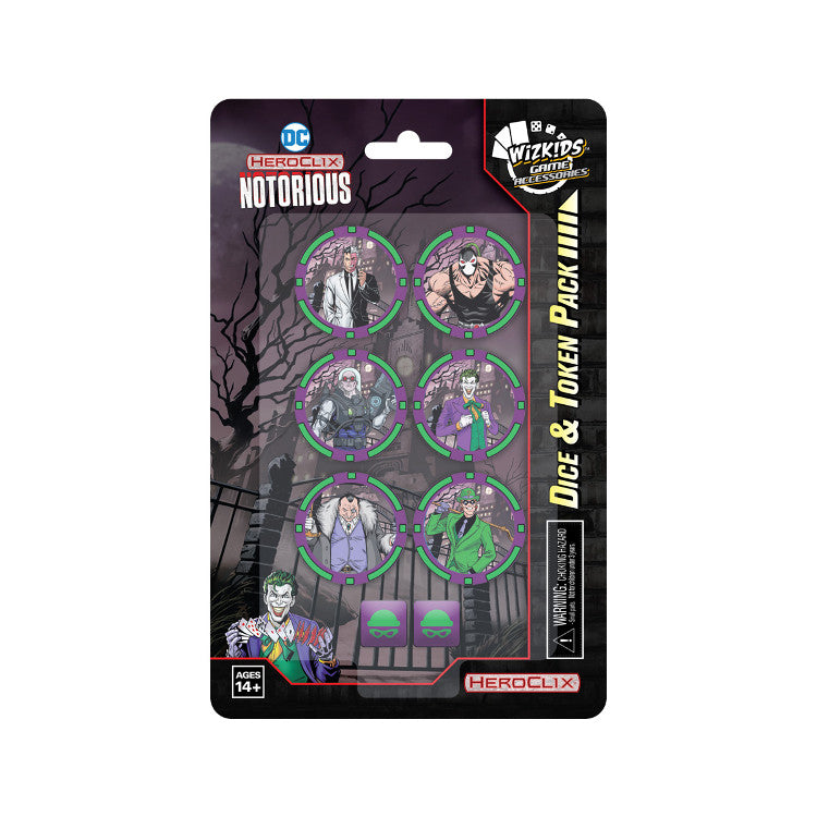 DC HeroClix: Notorious - Dice & Token Pack