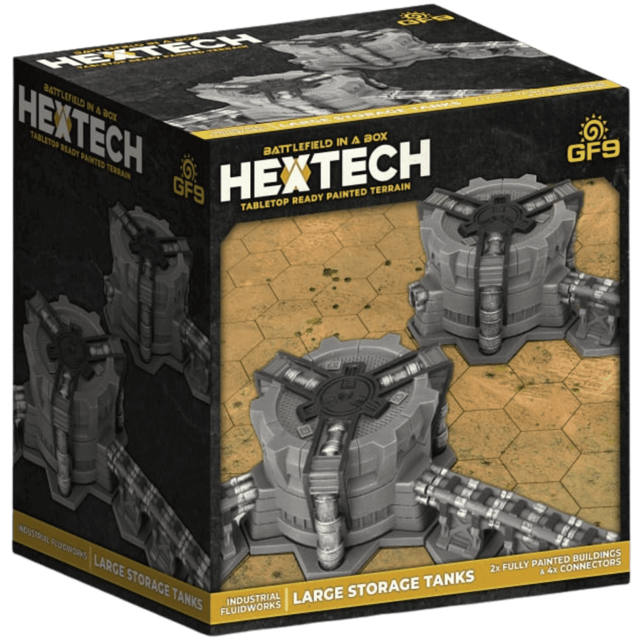 Battlefield in a Box: Hextech Terrain - Industrial Fluidworks: Large Storage Tanks