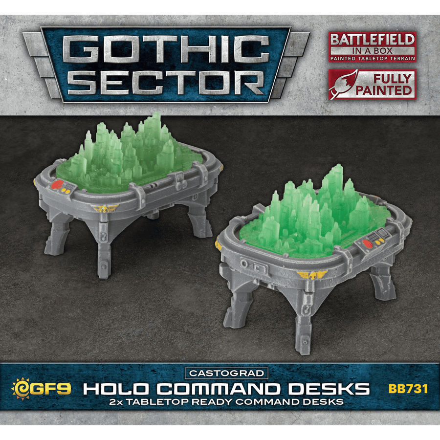 Battlefield in a Box: Gothic Sector - Castograd Holo Command Desks (Pre-painted) (PREORDER)