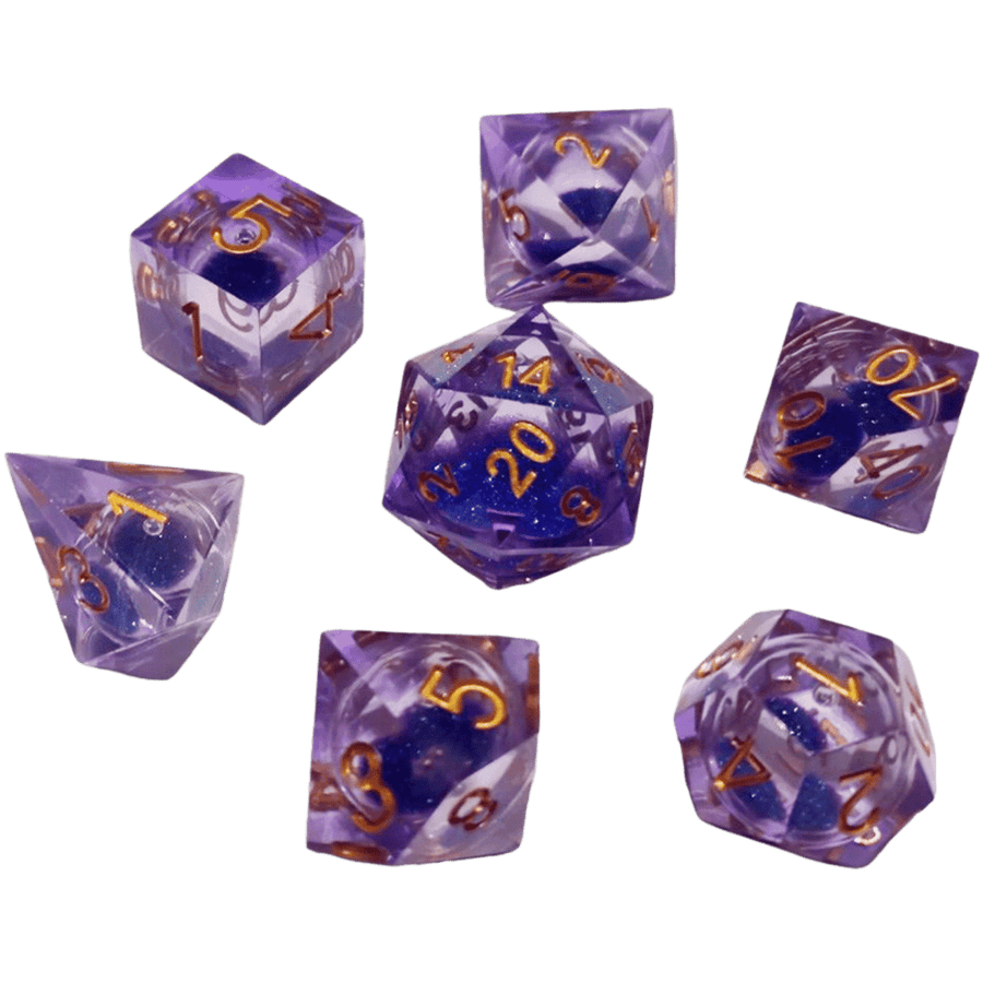 Chronicle: Sparkle Liquid Core Polyhedral Dice Set - Mauve (7ct) (PREORDER)