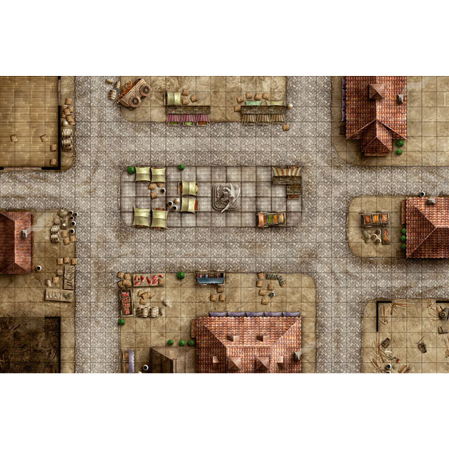 Gale Force 9: RPG Mat - Market Square (PREORDER)