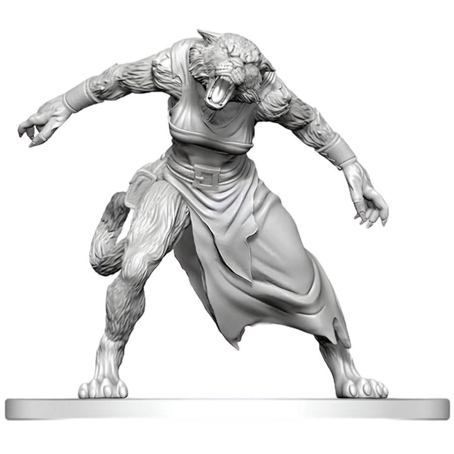 Pathfinder Battles Deep Cuts Miniatures: Weretiger (Unpainted) (PREORDER)