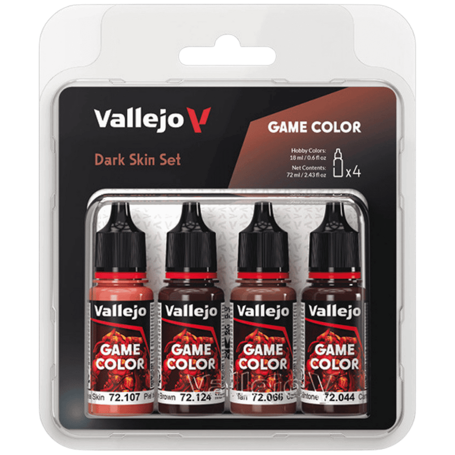 Acrylicos Vallejo: Game Color - Dark Skin Set (4ct) (PREORDER)