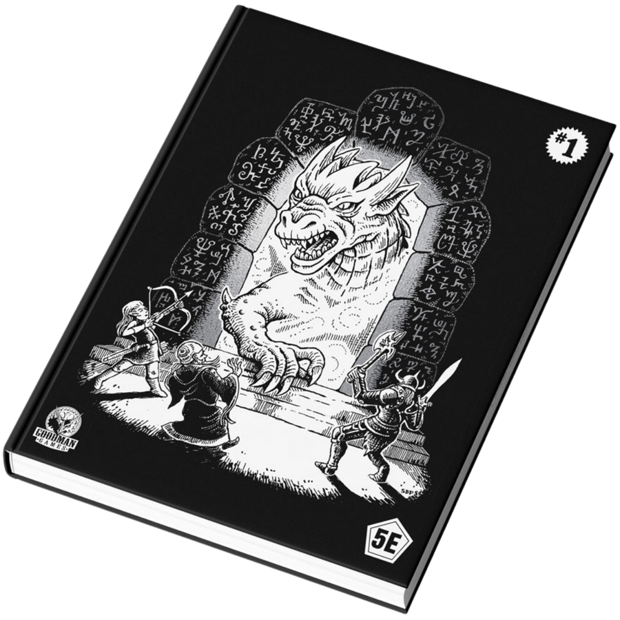 Old School Adventures #1: Ruins of the Twilight Marches (B/W Silver Foil Poag Cover) (5E) (PREORDER)