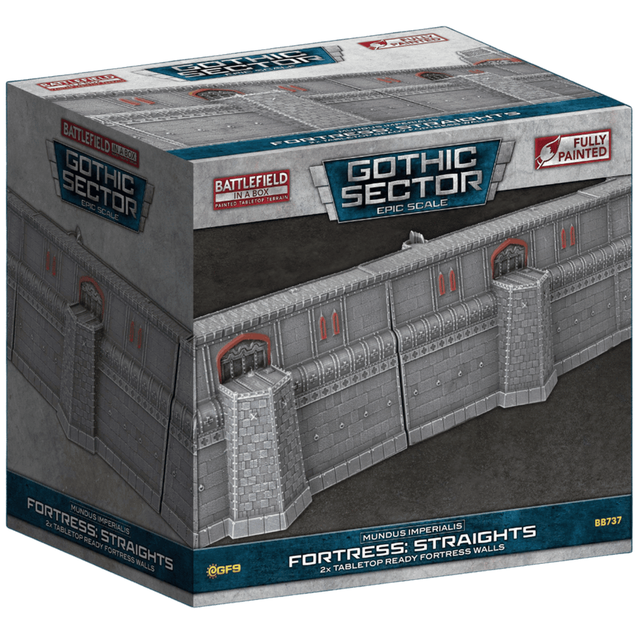 Battlefield in a Box: Gothic Sector - Mundus Imperialis - Fortress Straights (Pre-painted)