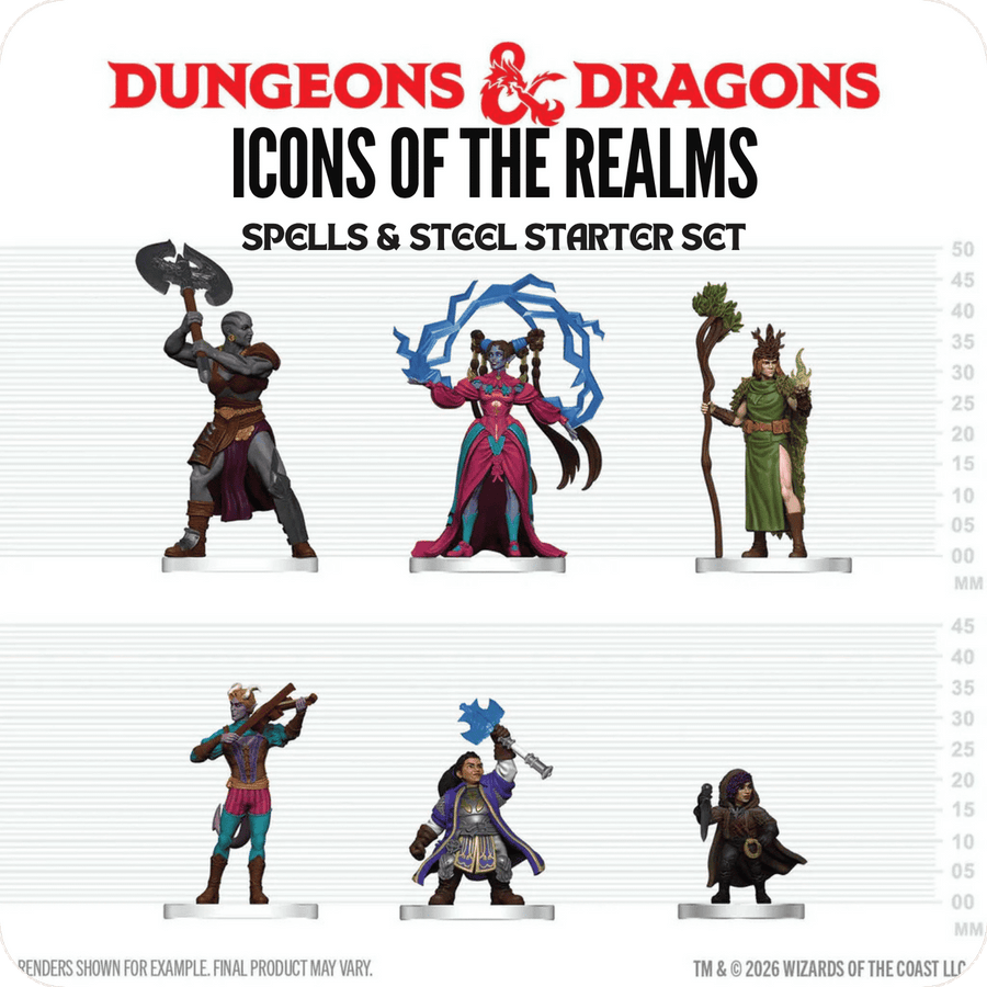 Dungeons & Dragons Miniatures: Icons of the Realms - Player's Handbook - Spells & Steel Starter Set (Pre-painted)