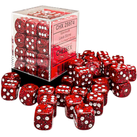 Chessex Dice: Speckled D6 12mm - Lava Stone (36ct)