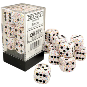 Chessex Dice: Speckled D6 16mm - Birthday (12ct)