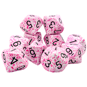 Chessex Dice: Speckled D10 - Pink (10ct)