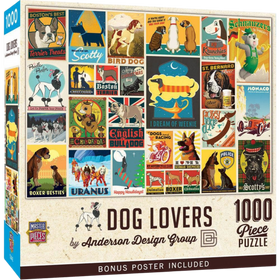 MasterPieces Puzzles: Vintage Posters - Dog Lovers (1000pcs)